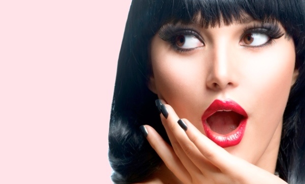 woman opening her mouth